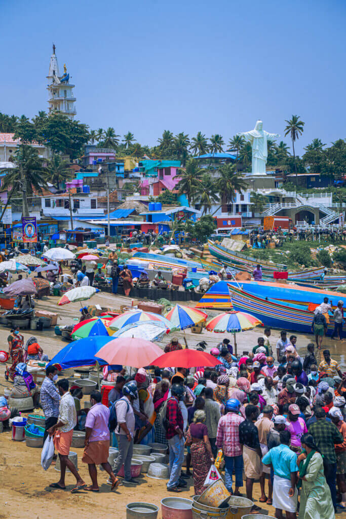 Kerala India sat de pescuit plin de viata